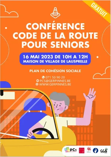 Conférence Code la Route 16 mai 2023 10h à 12h Maison de Village de Lausprelle